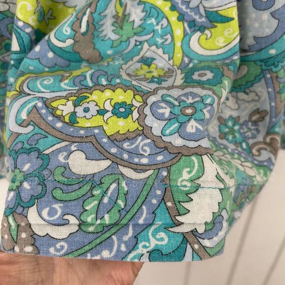 Old Navy Women Linen Retro Colorful Pleated Mini Skirt Blue Summer Size Small - Picture 8 of 8